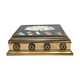 Game box in marble marquetry and hard stones, late nineteenth