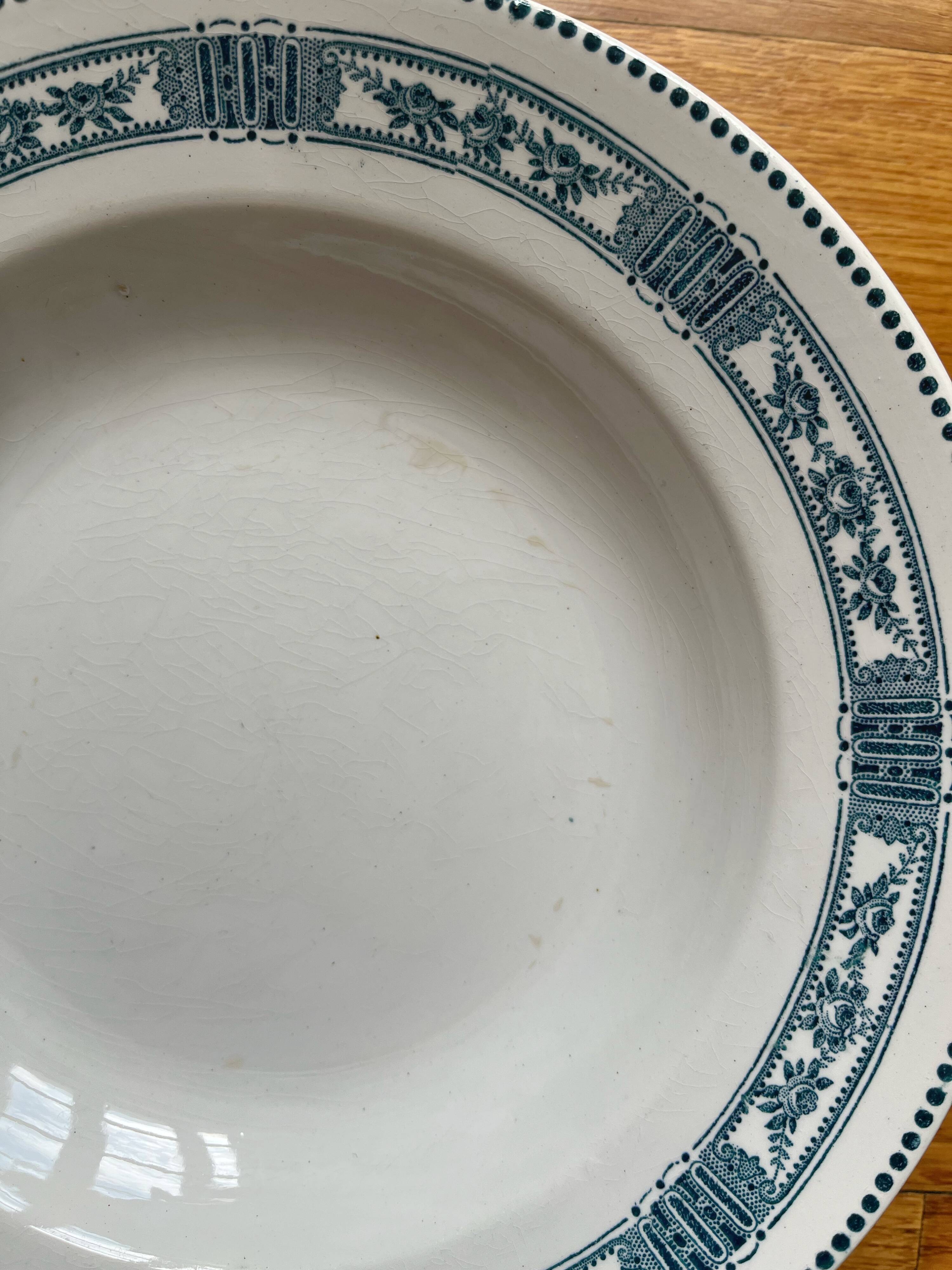 5 Pasteur Moulin des Loups & Hamage ironstone soup plates