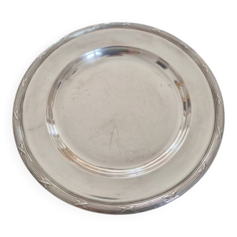 Christofle - Round service plate model Crossed Ribbons - in silver-plated metal