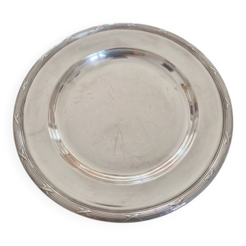 Christofle - Round service plate model Crossed Ribbons - in silver-plated metal