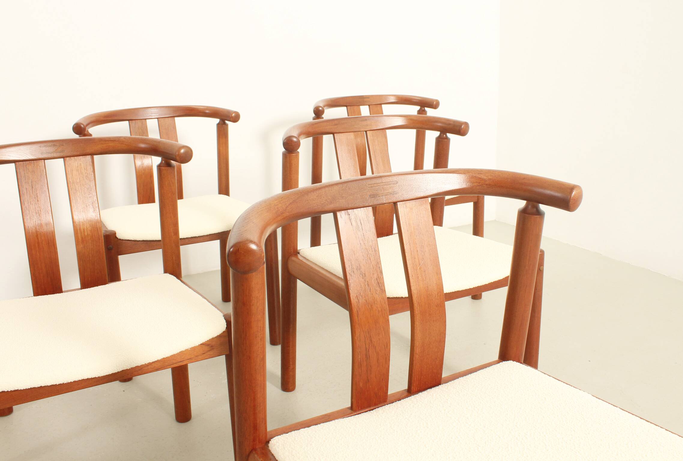 Six teak chairs by Hans J. Frydendal, Denmark 1970