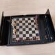 Chess game of the years with black lacquer and ivory board