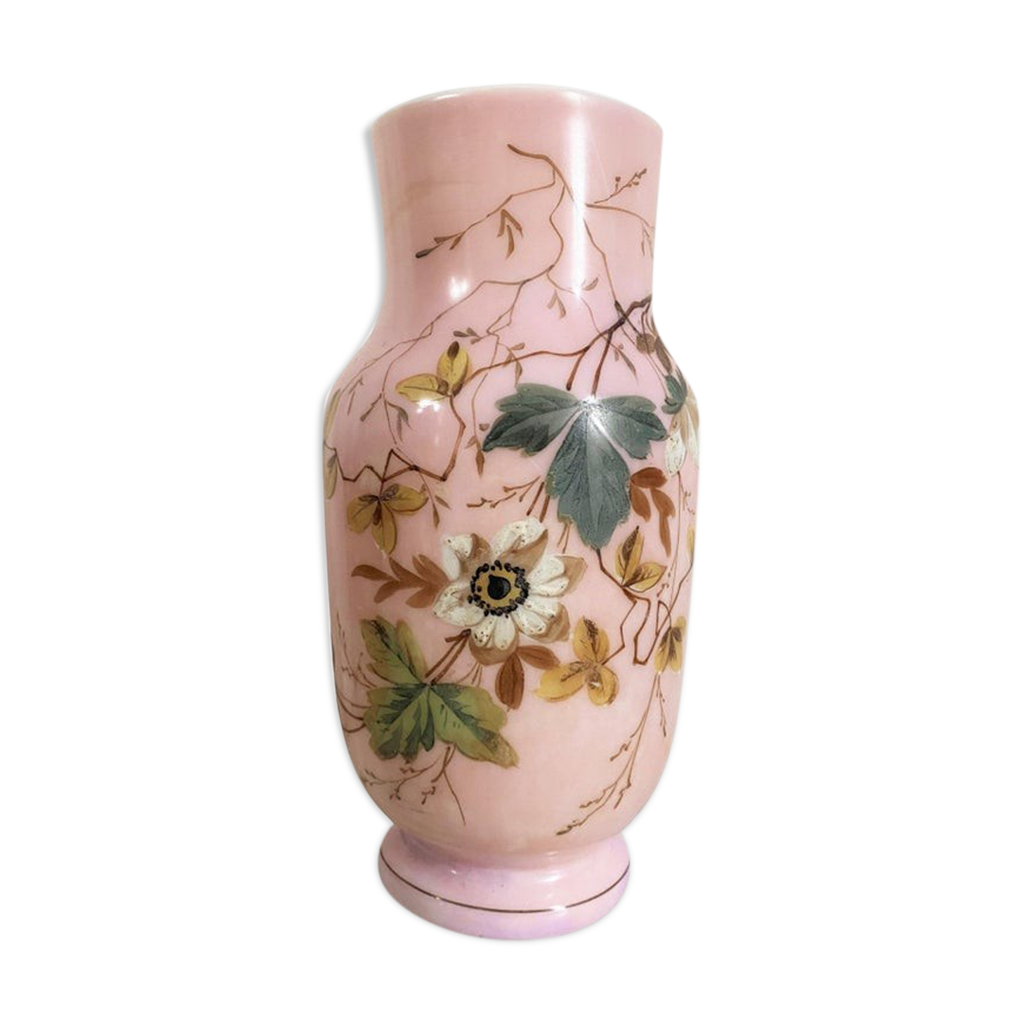 Opaline pink vase Napoleon III period