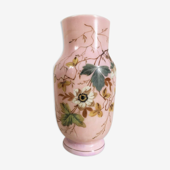 Opaline pink vase Napoleon III period