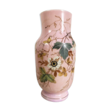 Vase rose opalin période napoléon iii