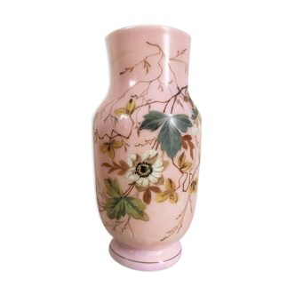 Opaline pink vase Napoleon III period