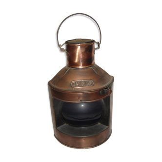 SNCF lantern "Starboard" late 19th copper