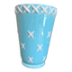 St Clément turquoise and white ceramic Art Deco vase