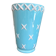 St Clément turquoise and white ceramic Art Deco vase