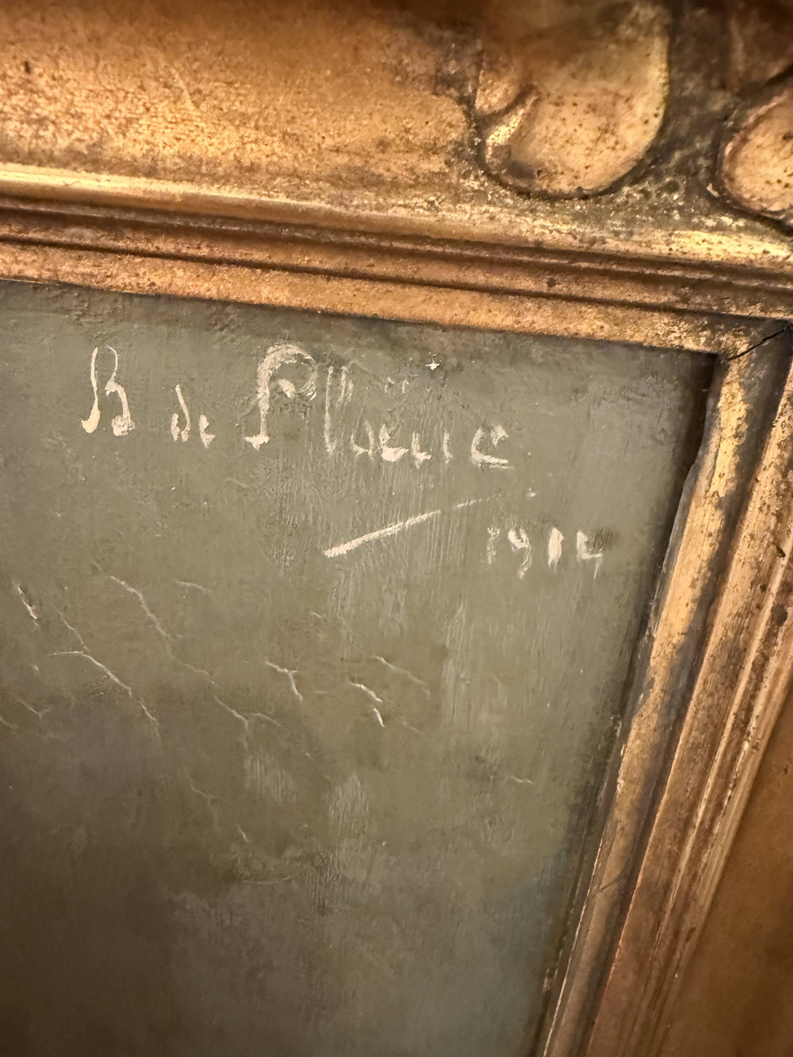 Oil portrait of the Countess of LONGUEVAL signed