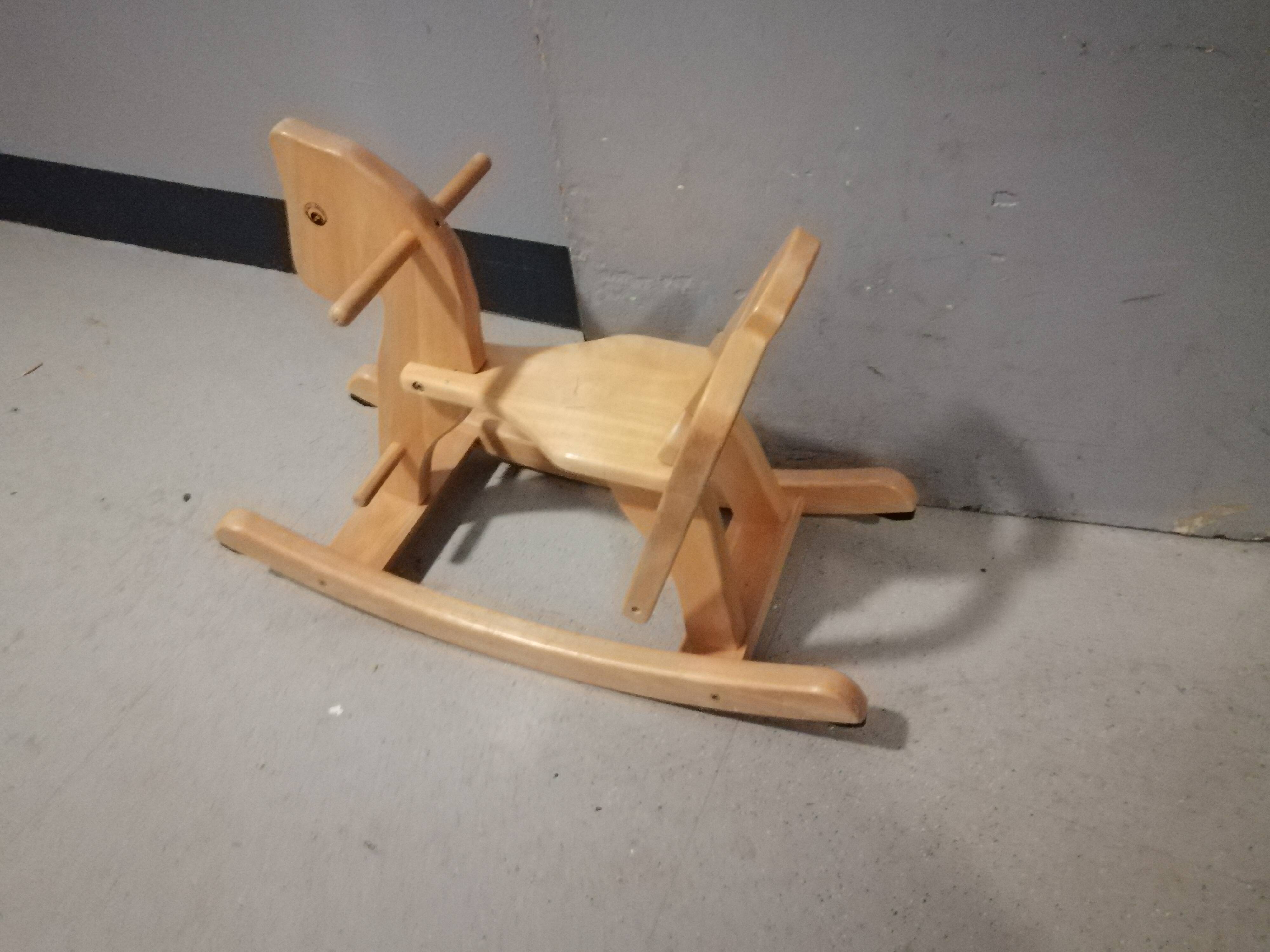 Wooden rocking horse