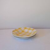 Ensemble de 3 assiettes creuses jaunes
