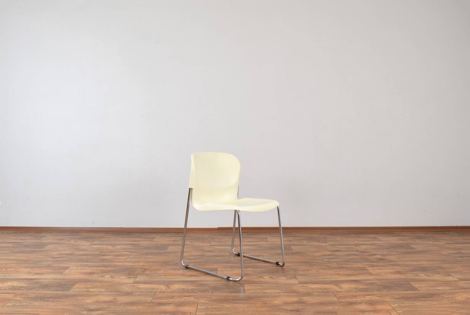 SM400K White Swing Chair by Gerd Lange for Drabert, Set of 4, 1980s