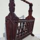 Rustic stained wooden magazine rack