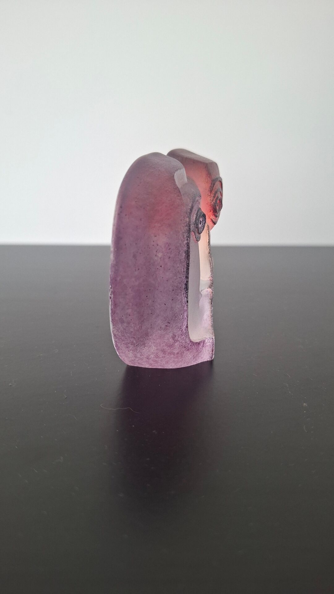 Mats jonasson målerås - glass sculpture / mask "mio" - signed -