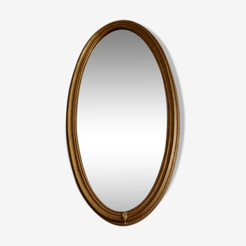 Miroir ovale bois doré 77x39cm