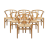 Suite de 6 chaises Wishbone de Hans Wegner