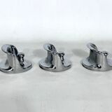 Mid-century modern set of three chrome plastic coat hangers Olaf Bohr 1960s
