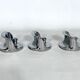 Mid-century modern set of three chrome plastic coat hangers Olaf Bohr 1960s