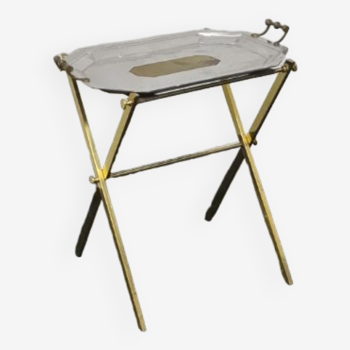 Vintage metal folding side table