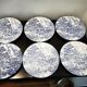 Set of 6 old talking flat plates Lunéville