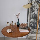 Brass and rattan candlestick