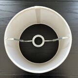 Embroidered white lampshade