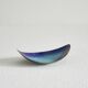Enamelled copper bowl in gondola shape from the 1960s.