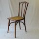 Chaise bistrot  Thonet N°118 pieds compas 1895, cannée