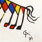 Calder « beastie » limited edition print lithograph 1974 (braniff airplines)
