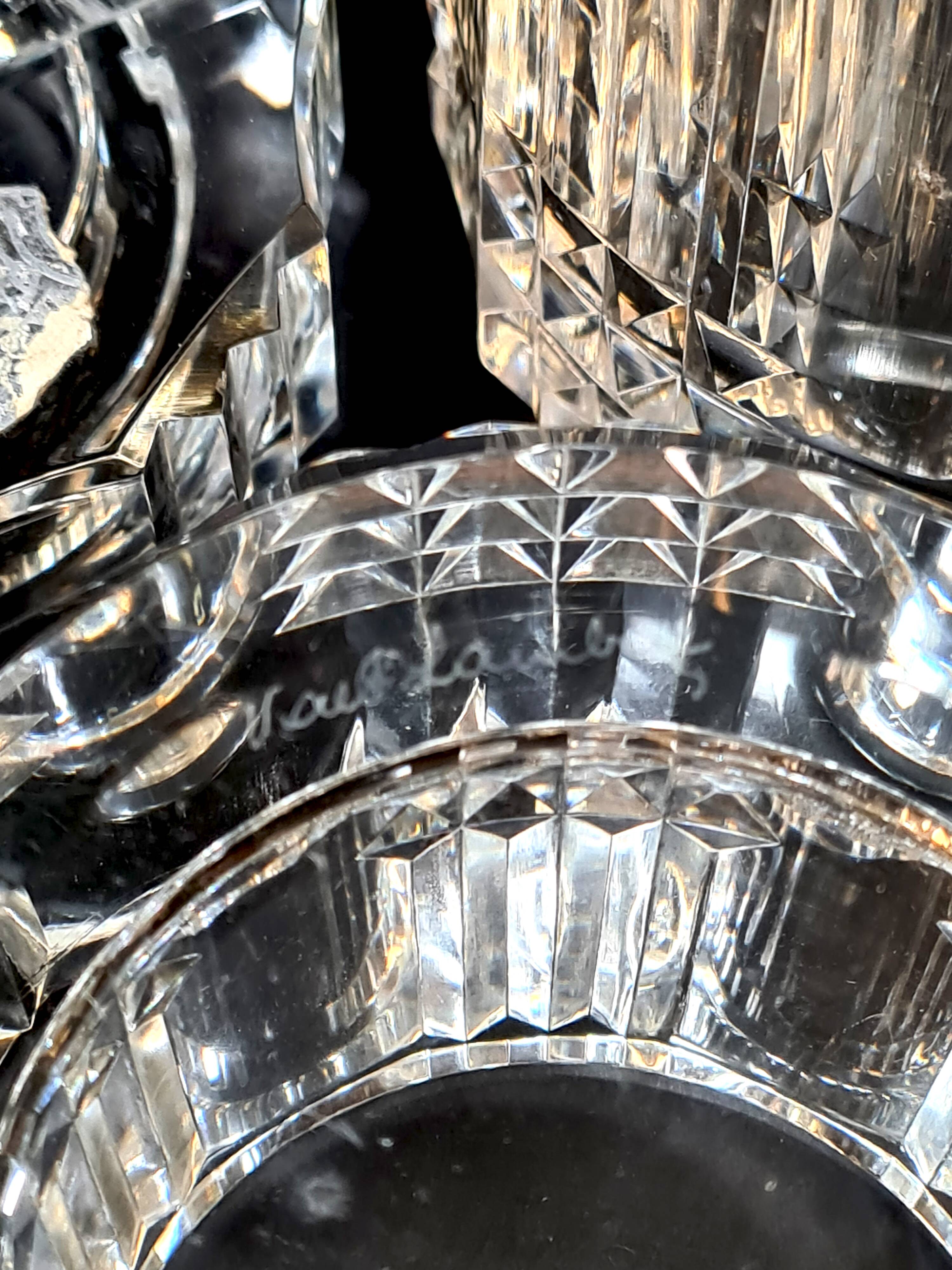 Crystal carafe and ice bucket from Val Saint Lambert – Elegance for the bar.