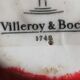 Set of 4 red tulip bowls by Villeroy & Boch.