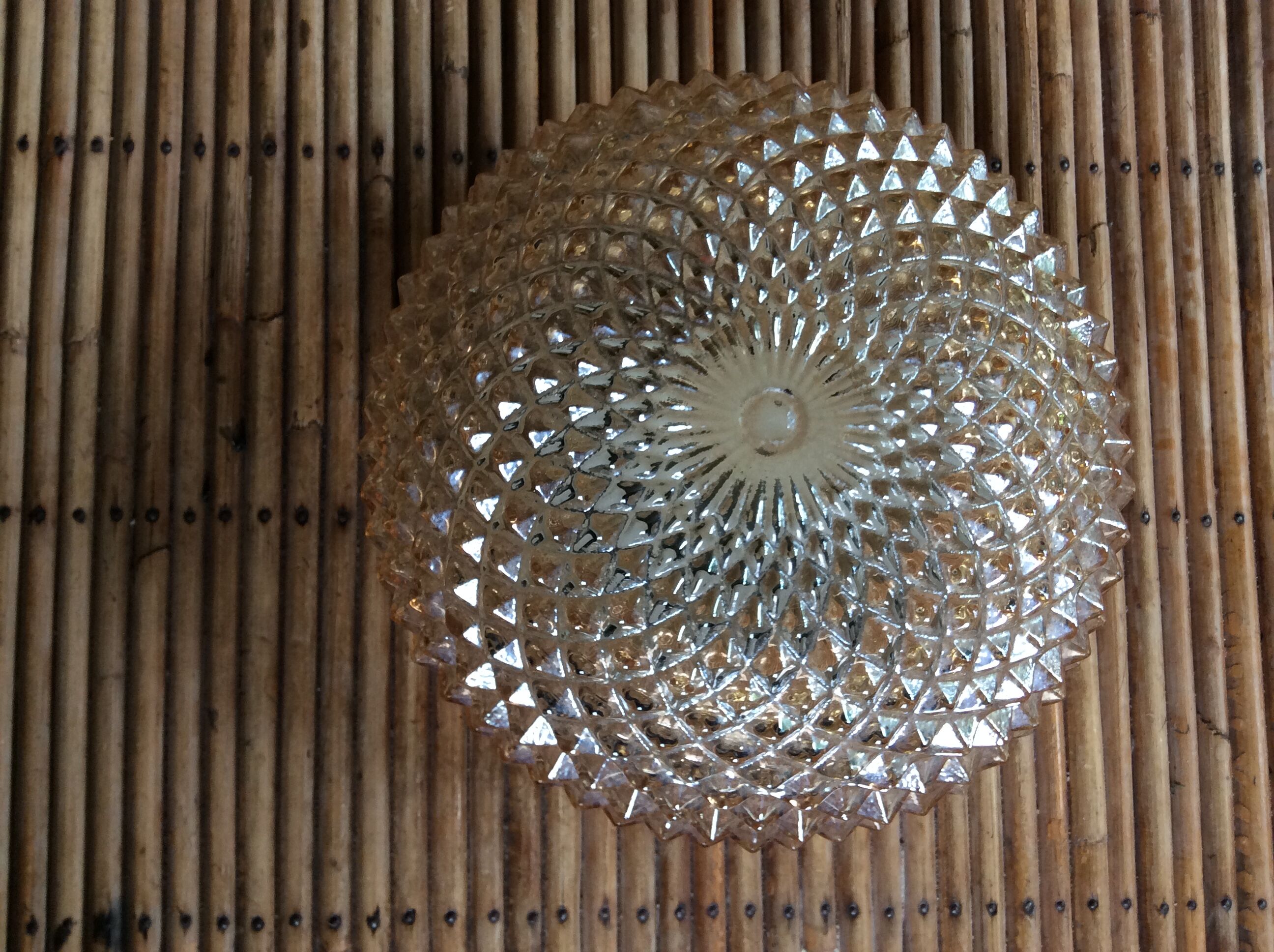 Molded glass ceiling light