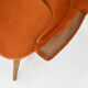 Canapé scandinave vintage Danemark années 1960 velours roux