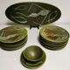 Vintage fish service NIDERVILLER , PLAT + 12 plates + sausages