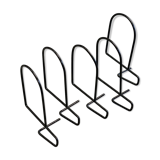 Set of 5 Vintage black wire metal Bookends, Minimalistic design