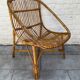 Vintage rattan armchair 60s-70s