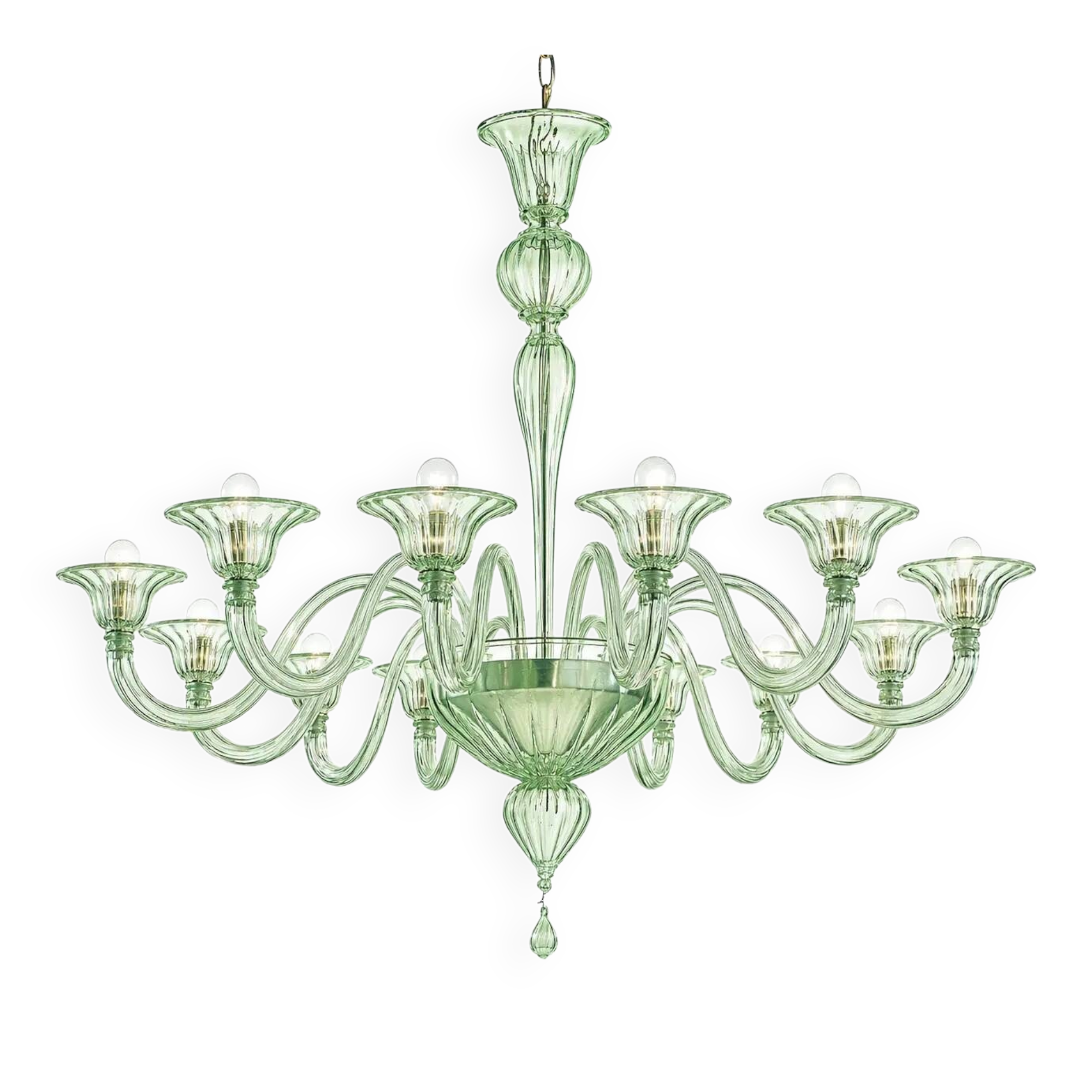 Contemporary Modern Elegant "Rigadin" Murano Glass Chandelier
