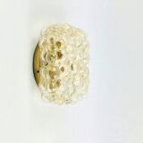 Mid-Century Amber Bubble Glass Wall Light by Helena Tynell for Limburg, Germany, 1970s