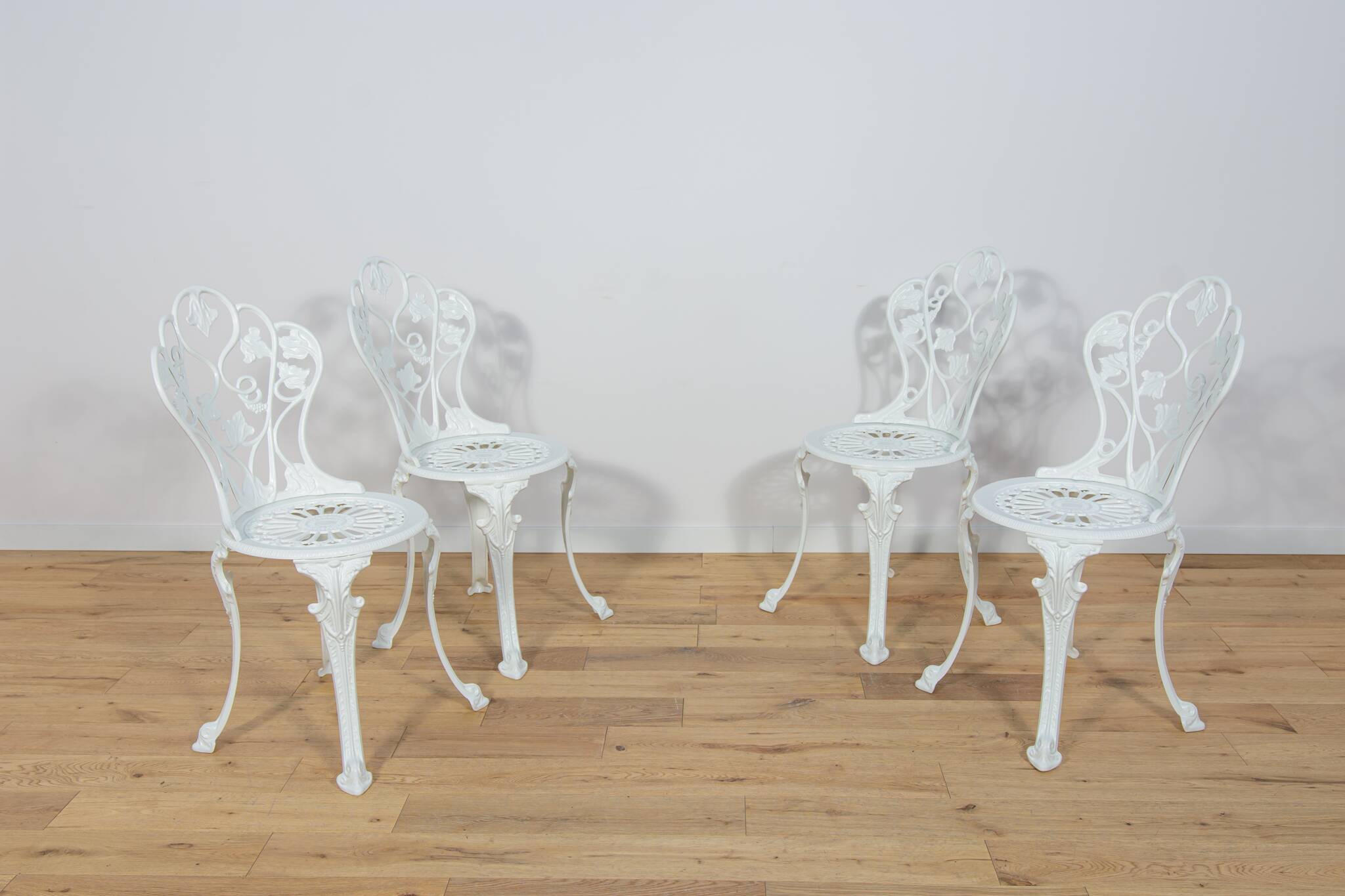 Art Nouveau Aluminum Garden Chairs, 1950s, United Knigdom, Set of 5