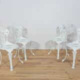 Art Nouveau Aluminum Garden Chairs, 1950s, United Knigdom, Set of 5