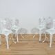Art Nouveau Aluminum Garden Chairs, 1950s, United Knigdom, Set of 5