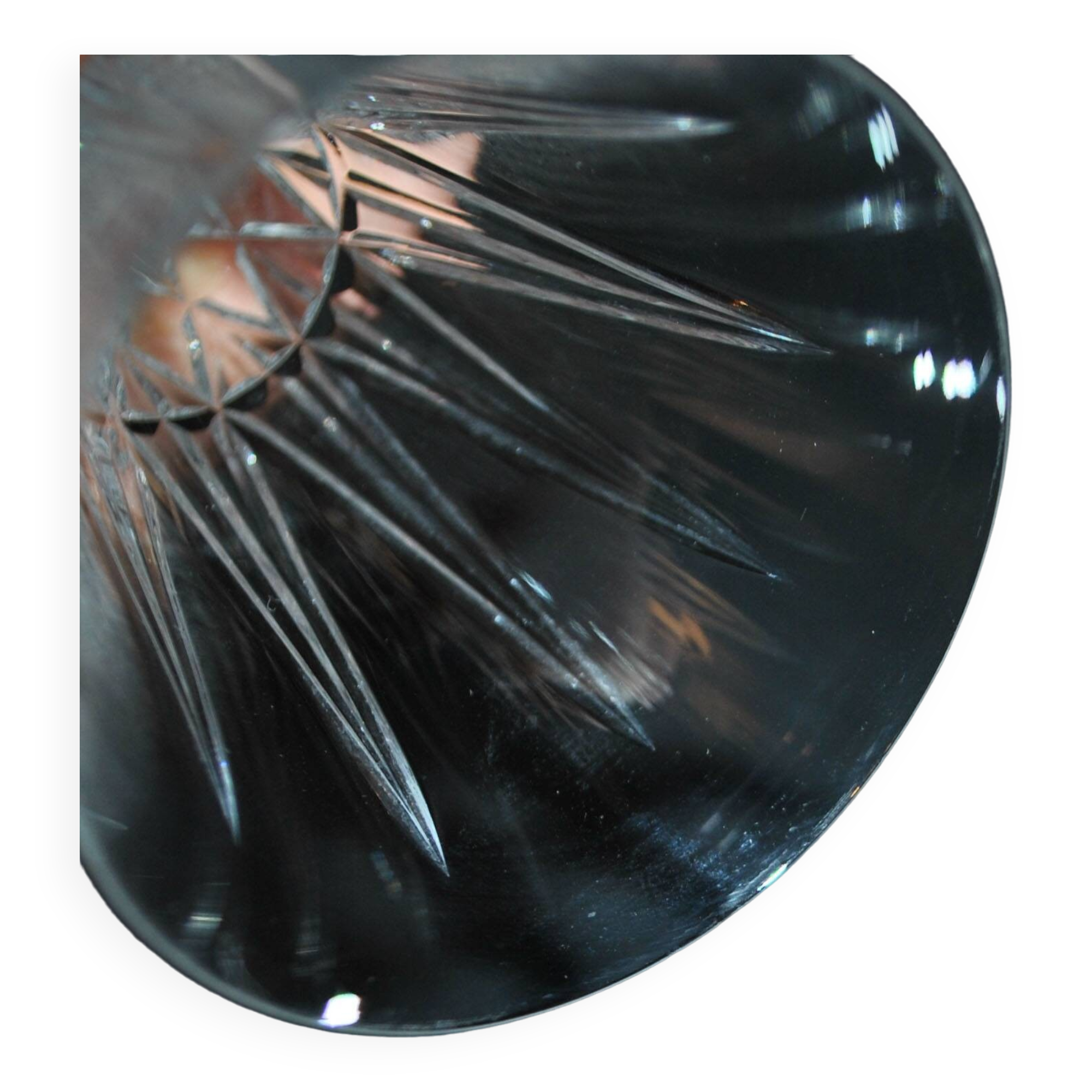 Set of 5 tarn champagne flutes in cut crystal from saint-louis h18.7cm