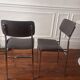Paire de chaises vintage 70’s, chrome et skaï marron
