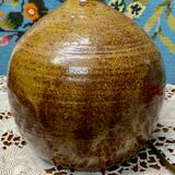 Sandstone and rattan lamp