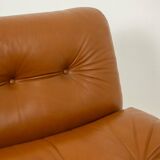 Mario Bellini, for B&B Amanta armchair in leather. Around 1970.