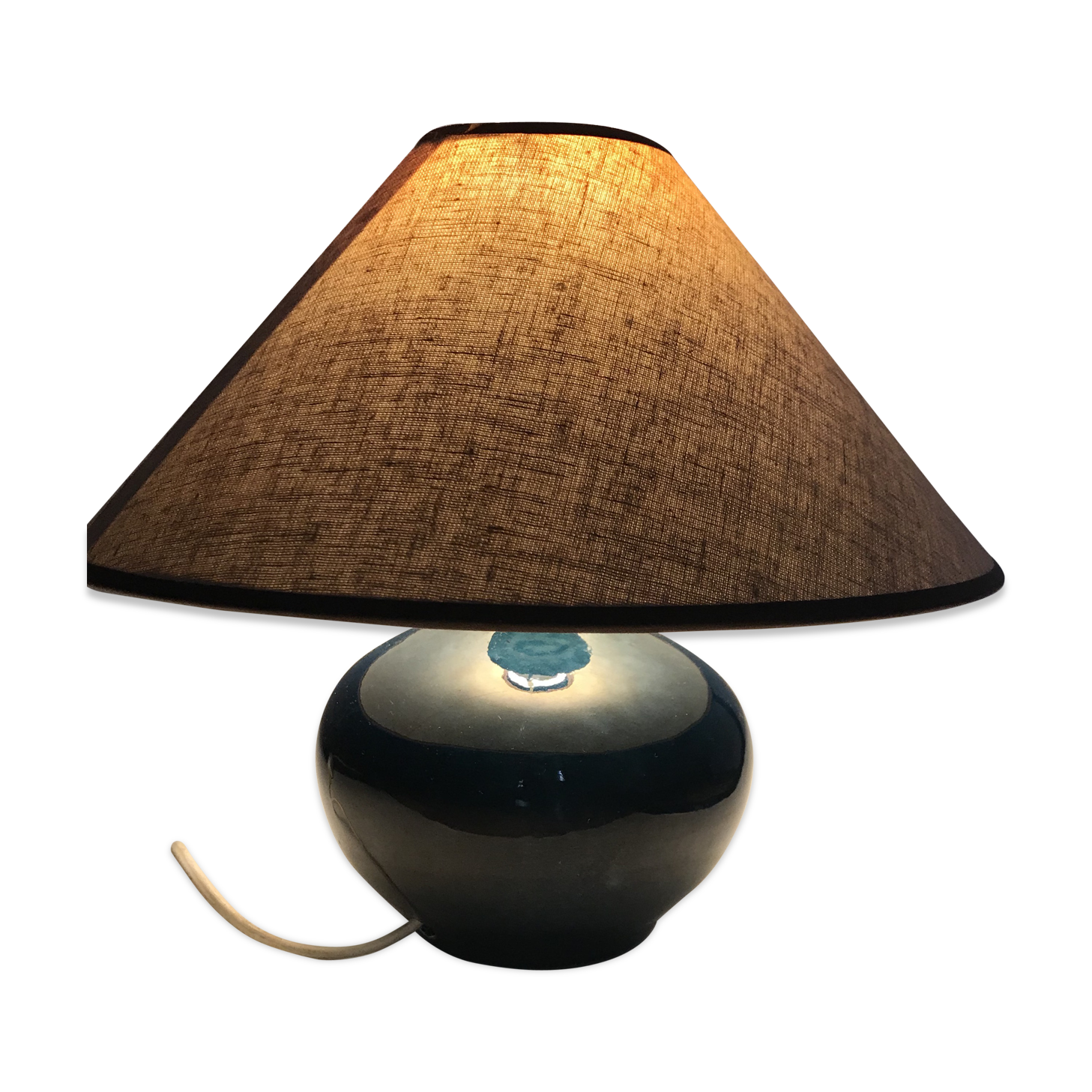 Max Idlas blue ceramic lamp, circa 1970