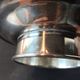 Vintage French silver-plated butter press, Coquillor style.