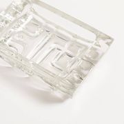 Cendrier Transparent en Verre, Années 1970, Italie
