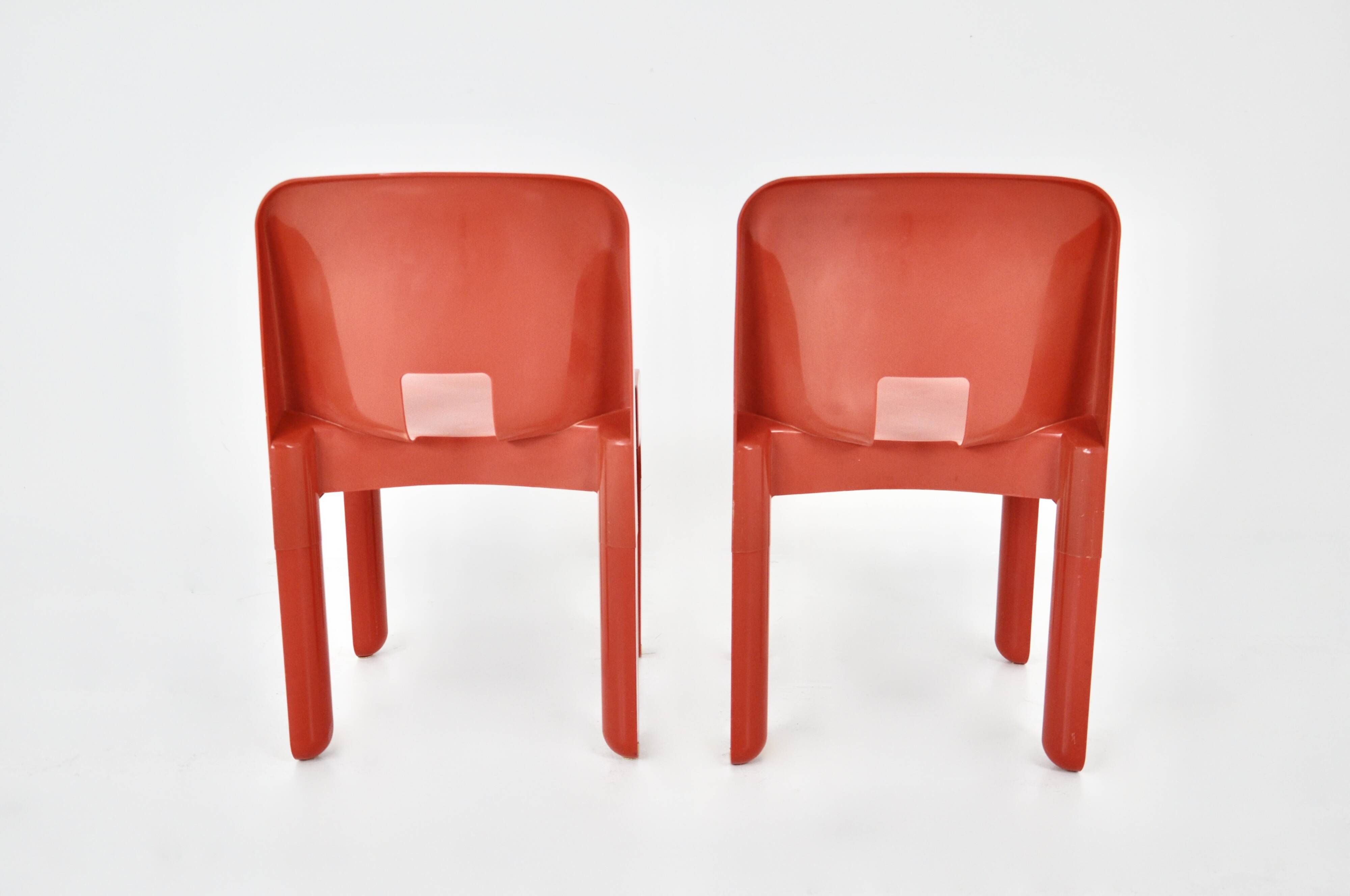 Model 4867 chairs by Joe Colombo for Kartell, 1970S, set of 2